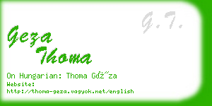 geza thoma business card